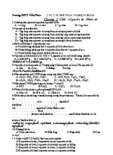 Các câu hỏi trắc nghiệm Hóa 8 - Chương I Chất nguyên tử phân tử - Trường THCS Vĩnh Phúc